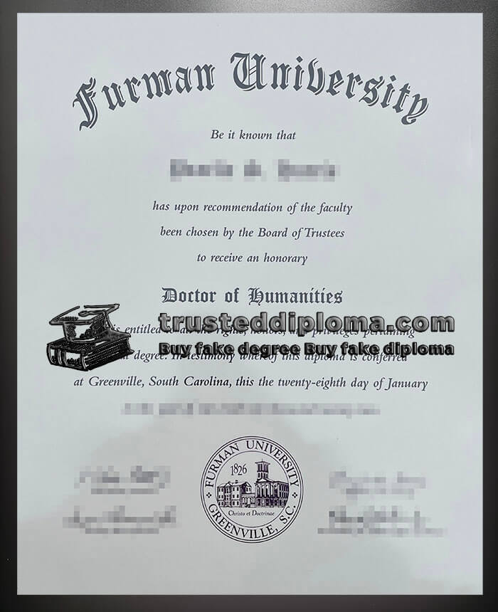 purchase realistic Furman University diploma