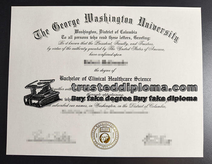 purchase realistic George Washington University diploma