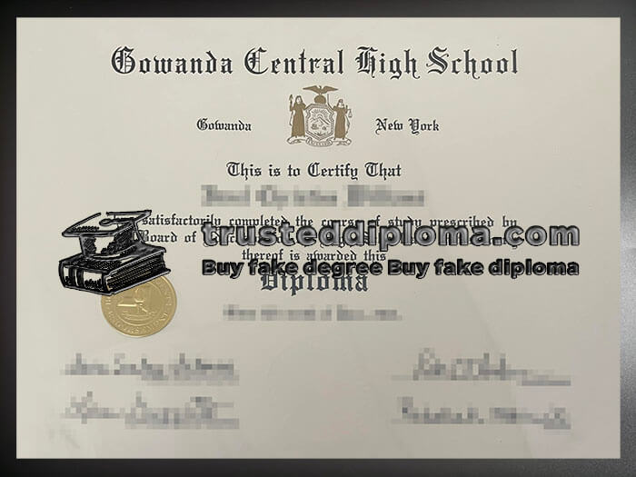 purchase realistic Gowanda Central High School diploma