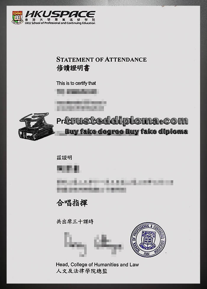purchase realistic HKU SPACE diploma
