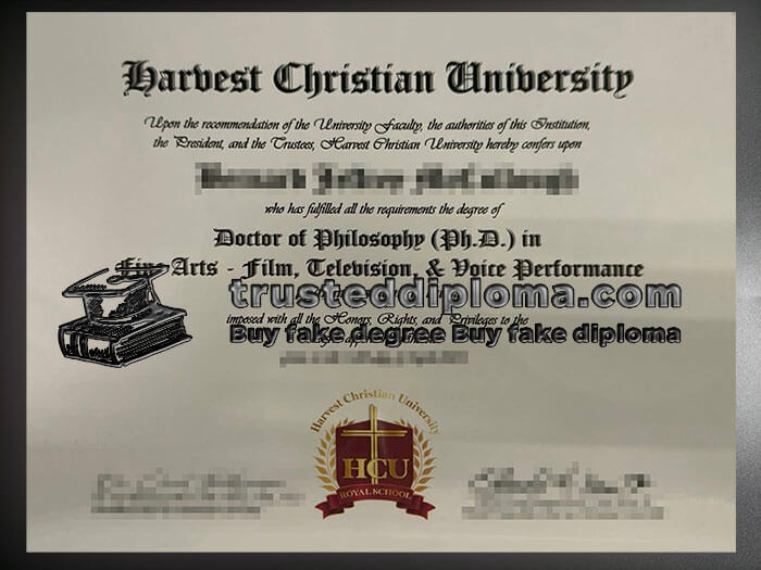 purchase realistic Harvest Christian University diploma