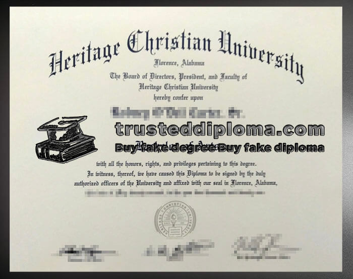 purchase realistic Heritage Christian University diploma