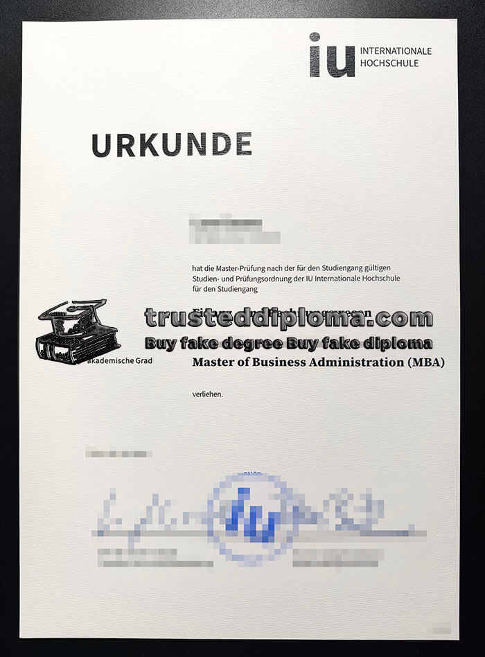 purchase realistic IU Internationale Hochschule diploma