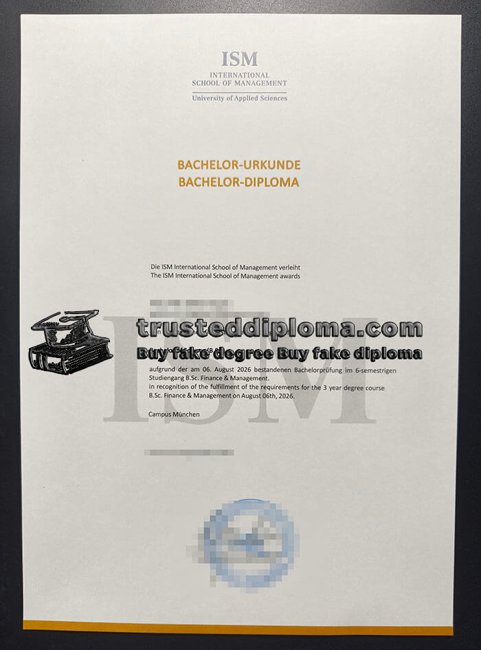 purchase realistic International School of Management diploma