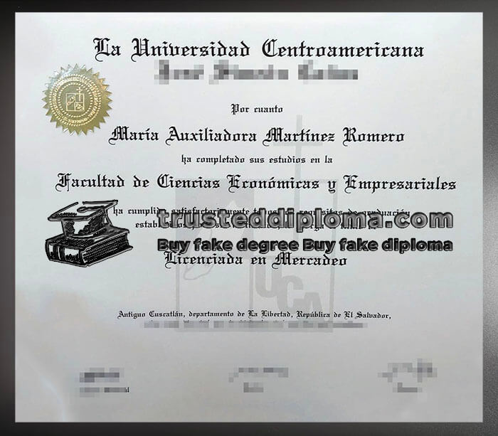 purchase realistic La Universidad Centroamericana diploma