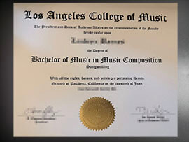 purchase realistic Los Angeles College of Music degree
