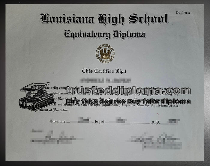 purchase realistic Louisiana High School diploma