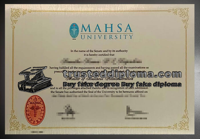 purchase realistic Mahsa University diploma