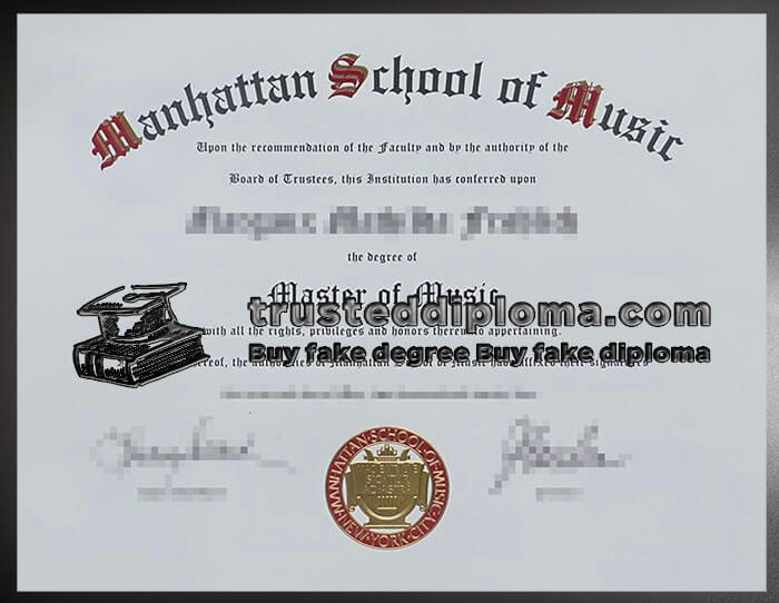 purchase realistic Manhattan School of Music diploma
