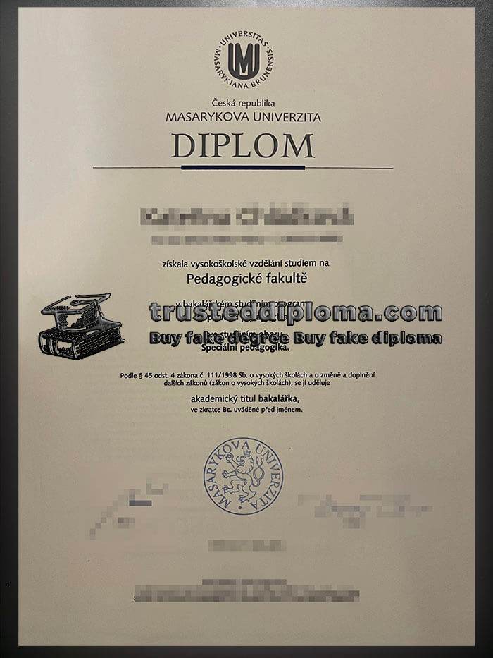 purchase realistic Masarykova Univerzita diploma