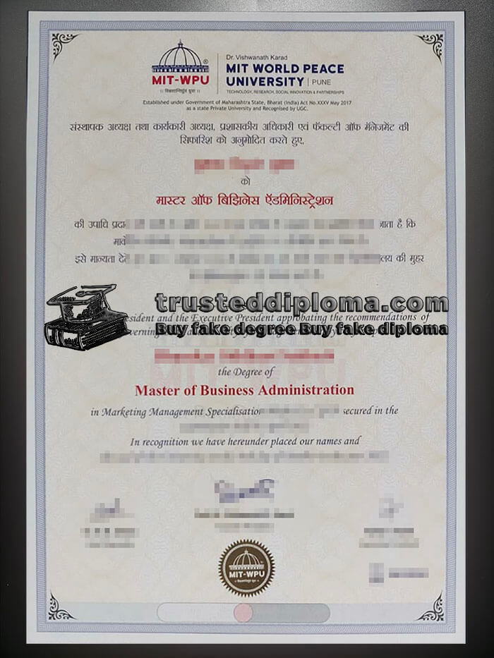 purchase realistic Mit World Peace University diploma