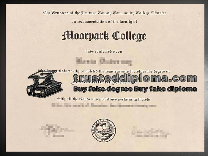 purchase realistic Moorpark College diploma