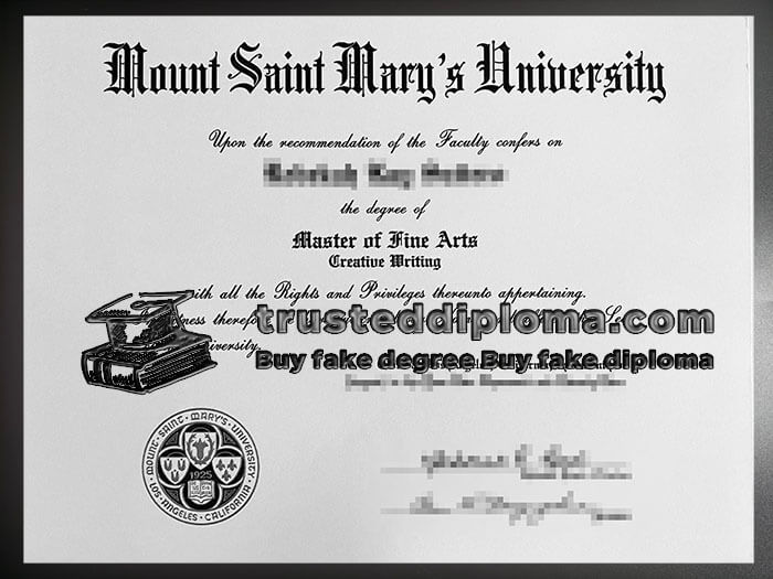 purchase realistic Mount Saint Mary's University diploma