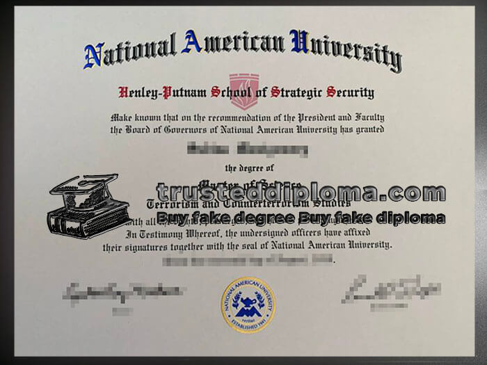 purchase realistic National American University diploma