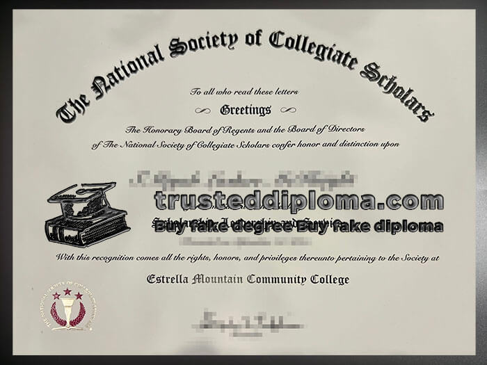 purchase realistic National Society of Collegiate Scholars certificate