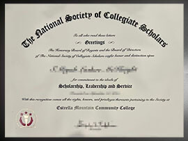 purchase realistic National Society of Collegiate Scholars certificate