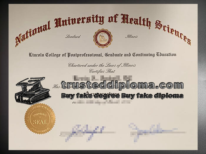 purchase realistic National University of Health Sciences diploma