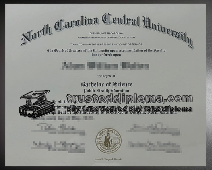 purchase realistic North Carolina Central University diploma