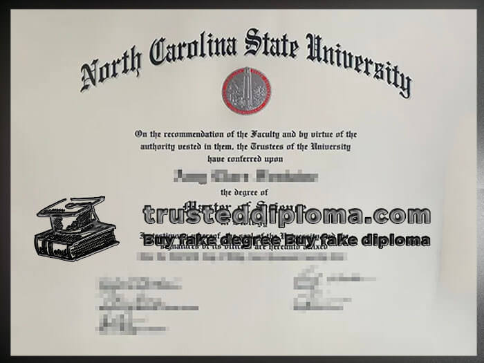 purchase realistic North Carolina State University diploma