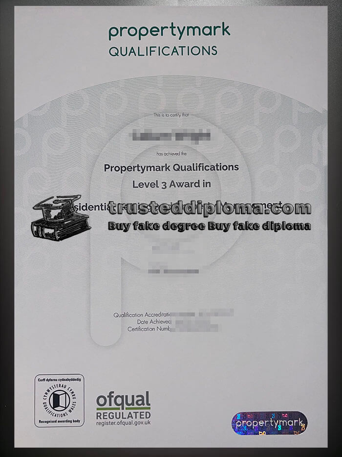 purchase realistic Propertymark Qualifications certificate