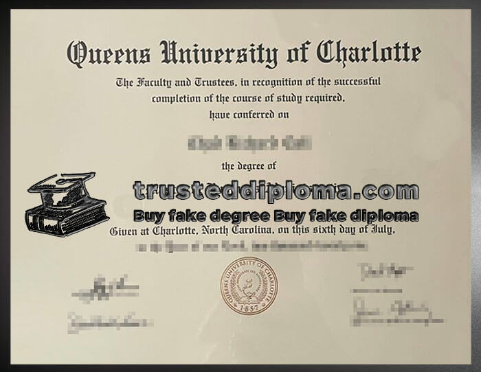 purchase realistic Queens University of Charlotte diploma