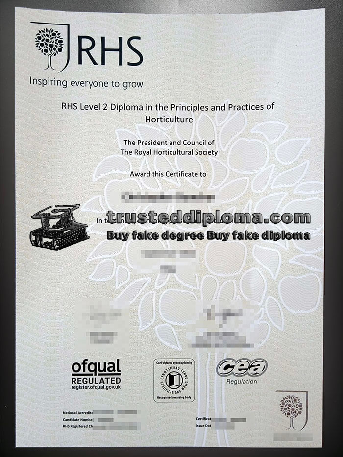 purchase realistic RHS Level 2 Diploma