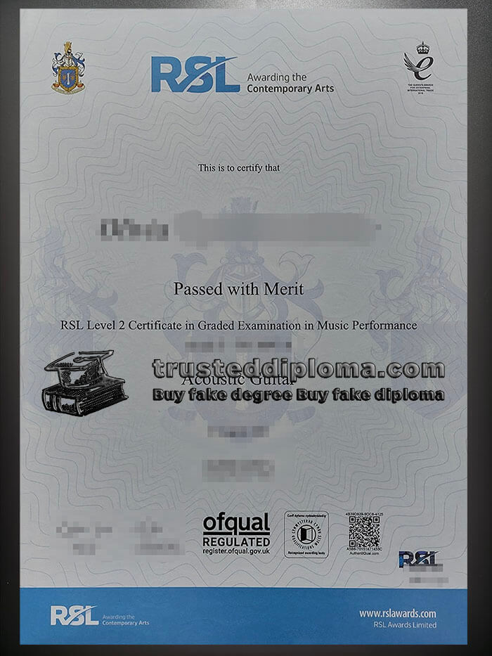 purchase realistic RSL Level 2 Certificate