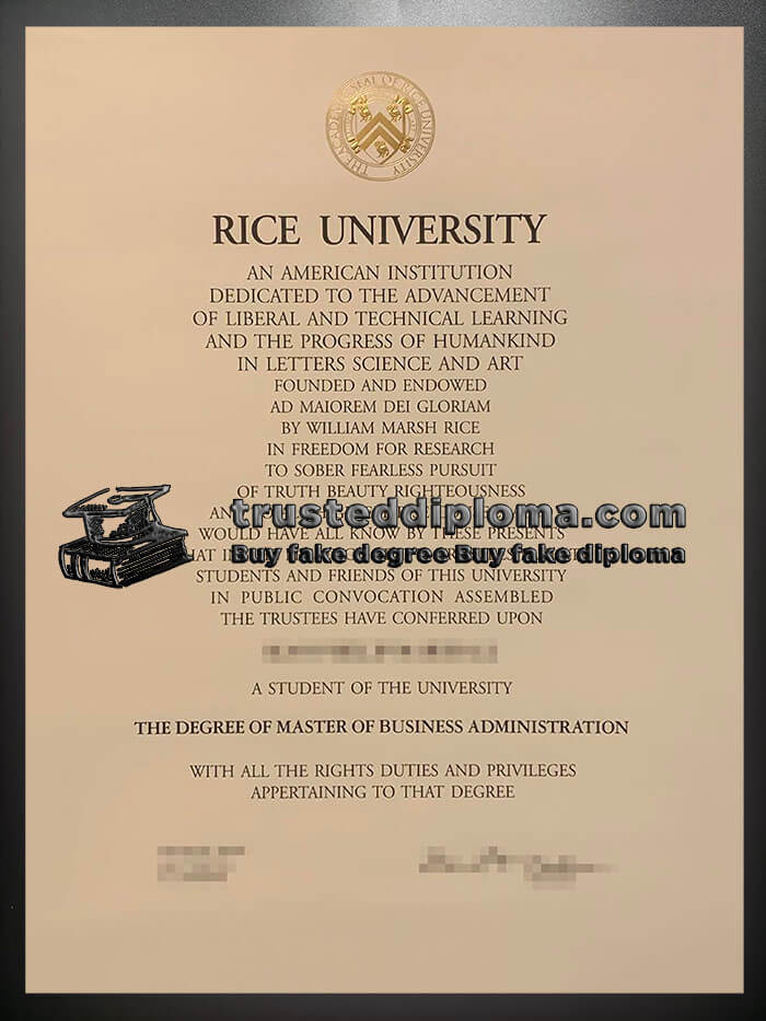 purchase realistic Rice University diploma