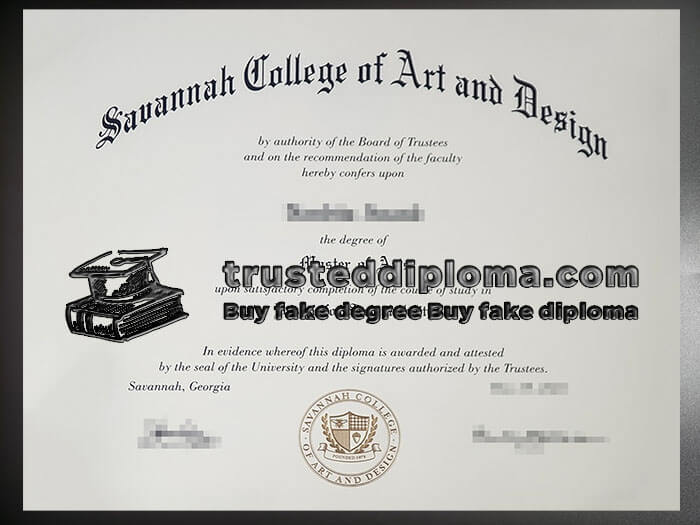 purchase realistic Savannah College of Art and Design diploma
