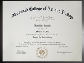 purchase realistic Savannah College of Art and Design degree