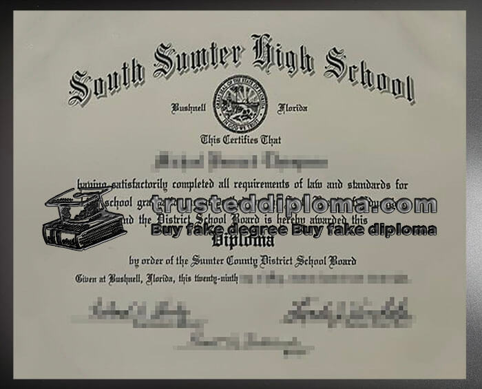 purchase realistic South Sumter High School diploma