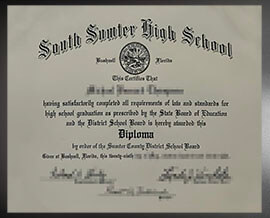 purchase realistic South Sumter High School diploma
