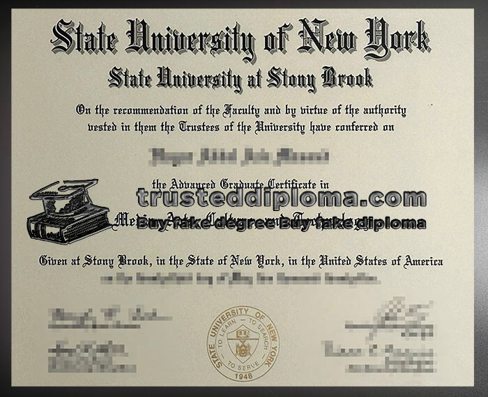 purchase realistic State University at Stony Brook diploma