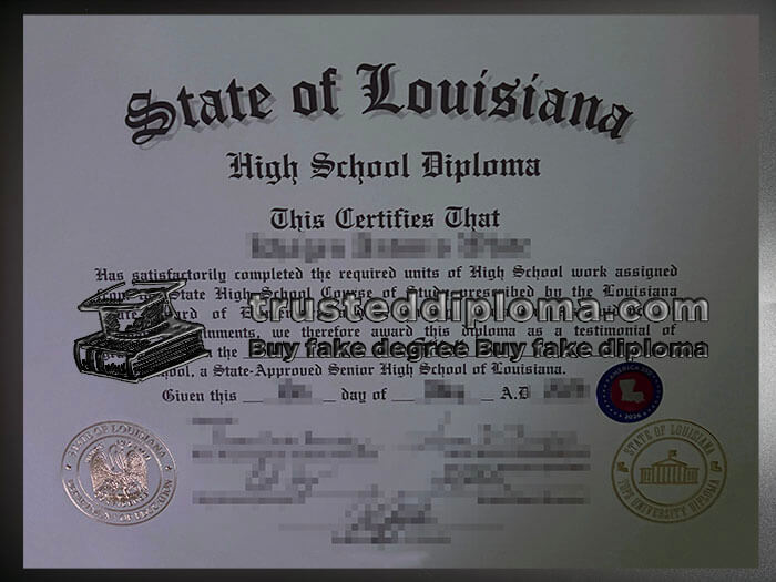 purchase realistic State of Louisiana High School DIploma