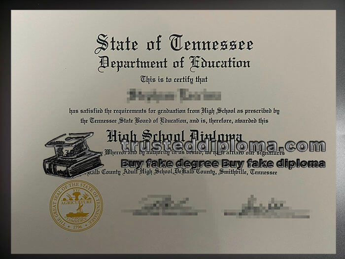purchase realistic State of Tennessee Department of Education High School Diploma