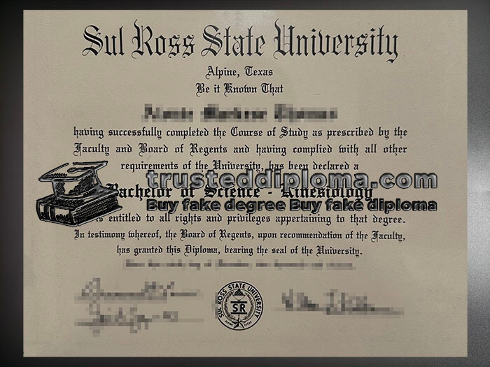 purchase realistic Sul Ross State University diploma