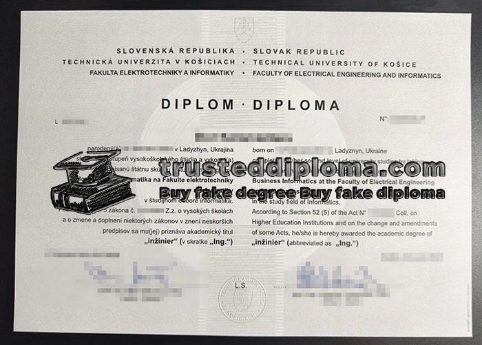 purchase realistic Technical University of Kosice diploma