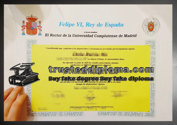 purchase realistic Universidad Complutense de Madrid diploma