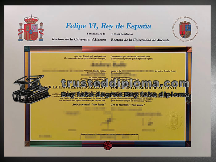 purchase realistic Universidad de Alicante diploma