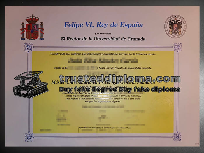 purchase realistic Universidad de Granada diploma