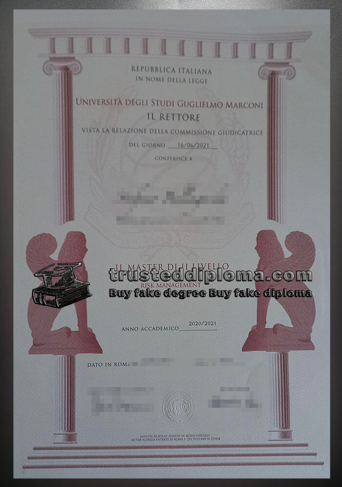 purchase realistic Universita Degli Studi Guglielmo Marconi diploma