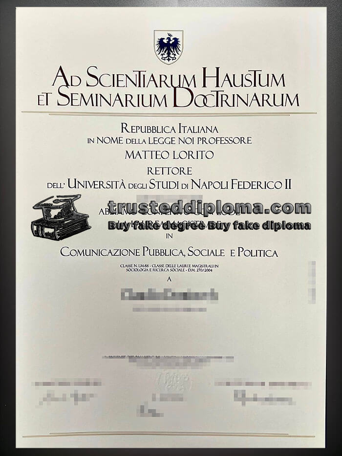 purchase realistic Universita Degli Studi di Napoli Federico II diploma