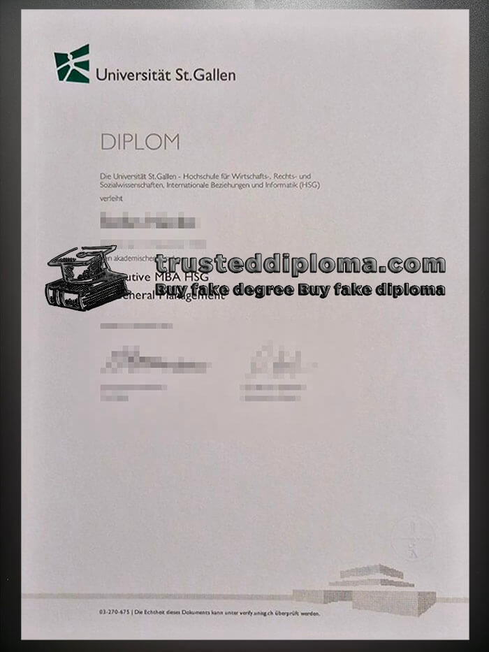 purchase realistic Universität St Gallen diploma