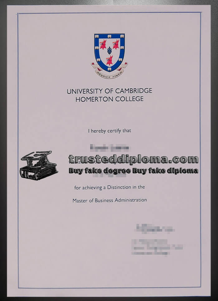 purchase realistic University of Cambridge Homerton College diploma