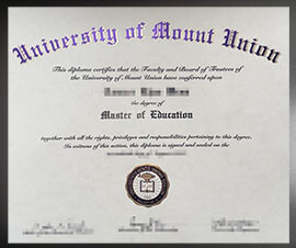 purchase realistic University of Mount Union degree