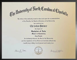 purchase realistic University of North Carolina at Charlotte degree