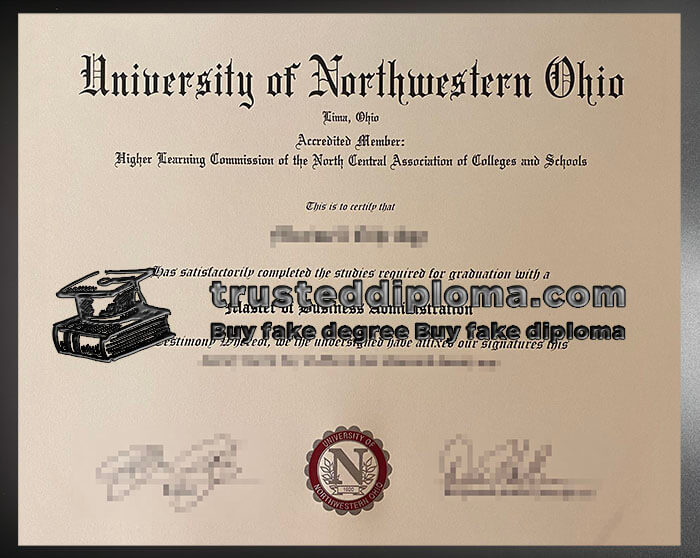 purchase realistic University of Northwestern Ohio diploma