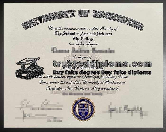 purchase realistic University of Rochester diploma