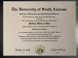 purchase realistic University of South Alabama degree