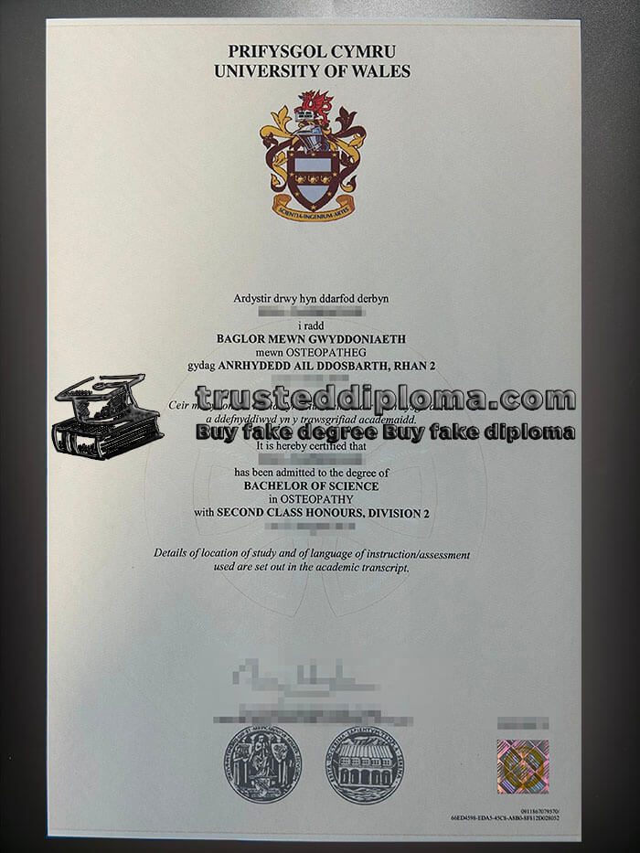 purchase realistic University of Wales diploma